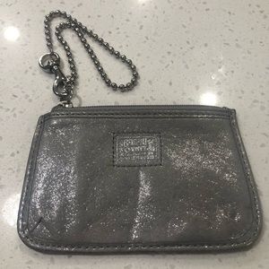 Authentic Coach Poppy Metallic Id Case